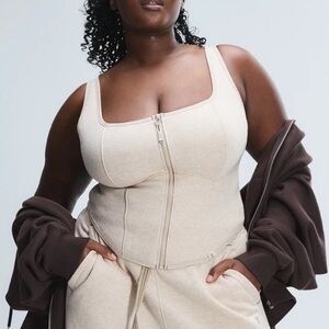 Savage x Fenty 2X Fleece Corset Lounge Tank Top  18/20 NWOT